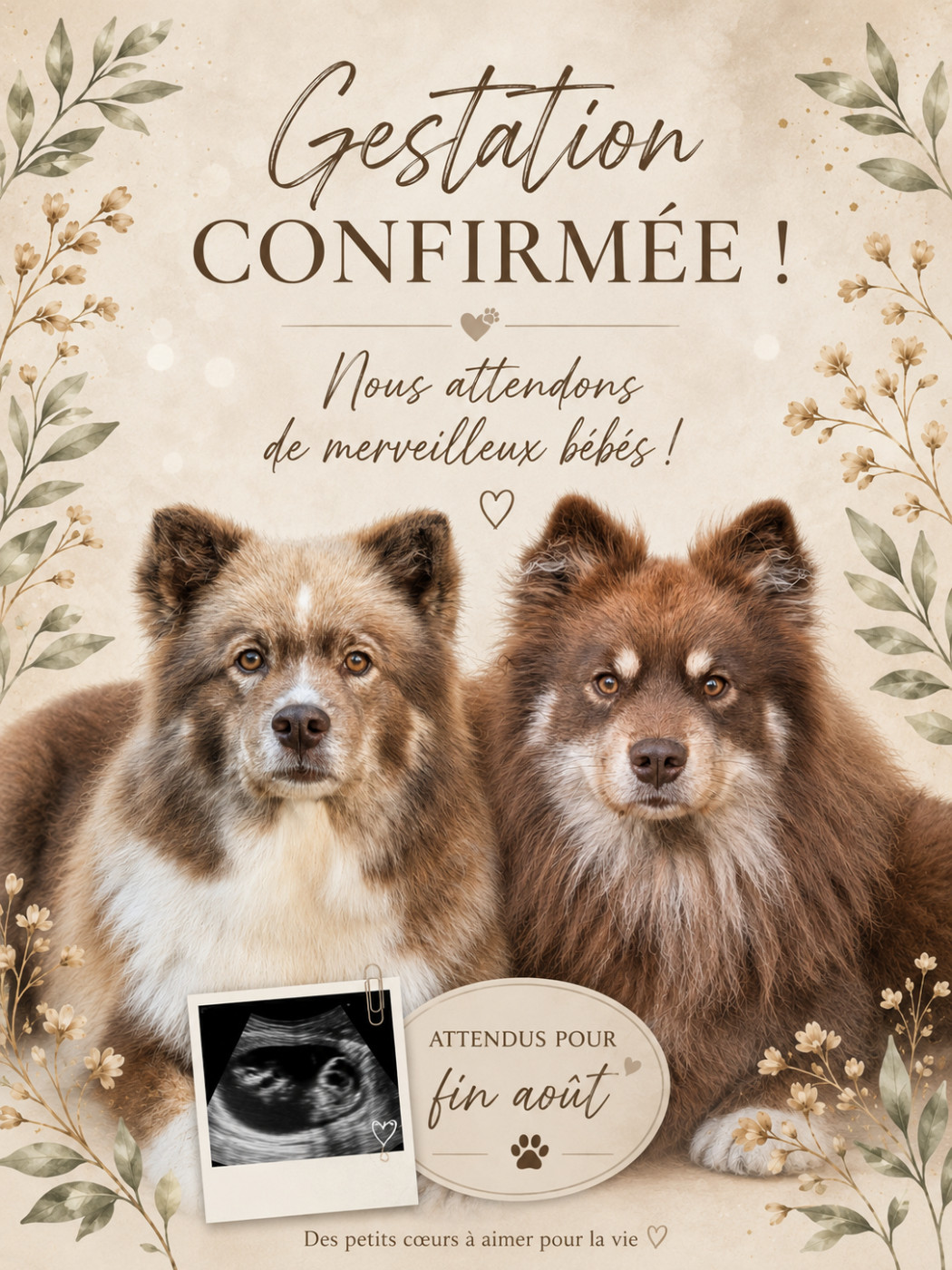 Chiots finnois de Laponie.